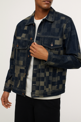 Mosaic Denim Trucker Jacket