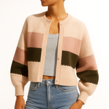 Catherine Varsity Cotton Cardigan