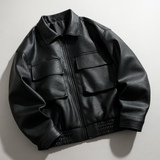 Valiant Leather Bomber Jacket