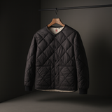 Quilted Sherpa Button Jacket
