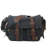 Urban Explorer Canvas Leather Messenger Bag