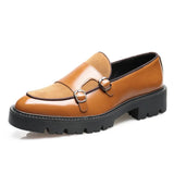 Genuine Leather Double Monk Loafer