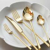 Gilded 20-Piece Gold Cutlery Set
