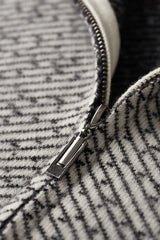 Cashmere Hatched Knit Hoodie