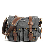 Urban Explorer Canvas Leather Messenger Bag