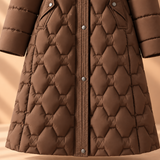 Delphine Quilted Hooded Long Puffer Coat