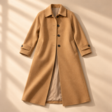 Rosalind Wool-Blend Belted Long Coat