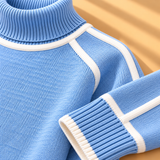 Thea Piped-Trim Raglan Roll-Neck Jumper