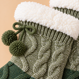 Linnea Cable-Knit Fleece-Lined Slipper Socks