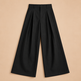 Imogen Pleated Wide-Leg Tailored Trousers