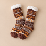 Nadia Fleece-Lined Fair Isle Slipper Socks