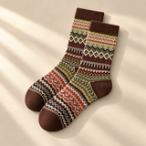 Nordic Knit Cushioned Crew Socks