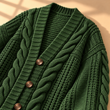 Rosalind Cable-Knit Button-Front Cardigan
