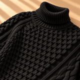 Odette Cable-Knit Asymmetric Roll-Neck Jumper