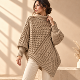 Odette Cable-Knit Asymmetric Roll-Neck Jumper