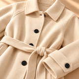 Rosalind Wool-Blend Belted Long Coat