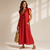 Elara Linen Dress