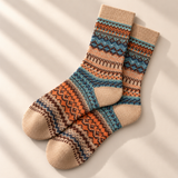 Nordic Knit Cushioned Crew Socks