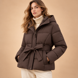 Greta Belted Hooded Puffer Jacket