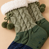 Linnea Cable-Knit Fleece-Lined Slipper Socks