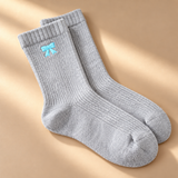 Bellissima Ribbed Knit Bow Socks