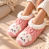 Odette Cable-Knit Critter Slipper Socks