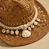 Isabella Shell-Woven Straw Hat