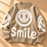 Willa Smiley-Motif Crew-Neck Knit Jumper