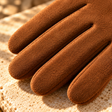 Livia Suede-Look Wrap-Cuff Gloves