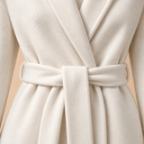 Celeste Wool-Blend Faux-Fur Cuff Wrap Coat