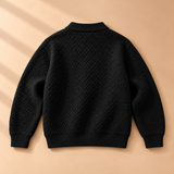 Rafferty Chevron-Knit Polo Collar Sweater