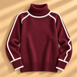 Thea Piped-Trim Raglan Roll-Neck Jumper