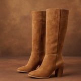 Suede Platform Wedge Boots