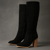 Suede Platform Wedge Boots