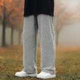 College Textured Wide-Leg