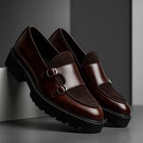 Genuine Leather Double Monk Loafer