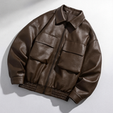 Valiant Leather Bomber Jacket