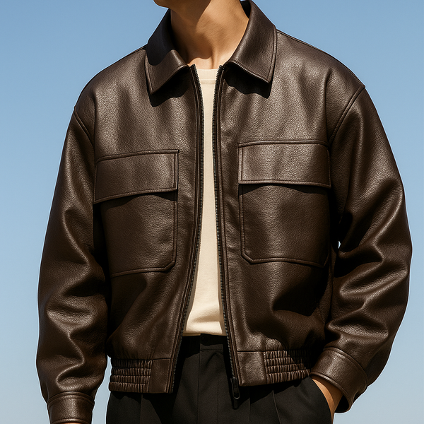 Valiant Leather Bomber Jacket