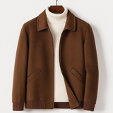 Wool Lapel Bomber Jacket