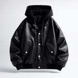 Valiant Leather Hoodie
