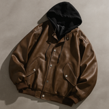 Valiant Leather Hoodie