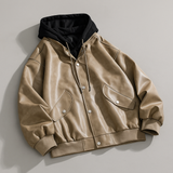Valiant Leather Hoodie