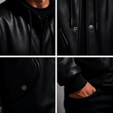Valiant Leather Hoodie