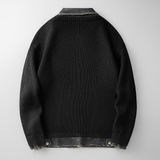 Denim Stud Placket Cardigan