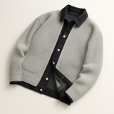 Denim Stud Placket Cardigan