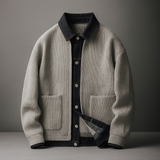 Denim Stud Placket Cardigan