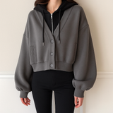 College Cozy Cropped Hoodie