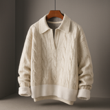 Romeo Cable Knit Polo