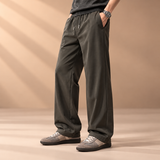 Callum Brushed-Cotton Drawstring Wide-Leg Trousers