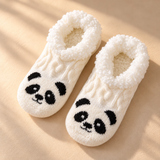Odette Cable-Knit Critter Slipper Socks